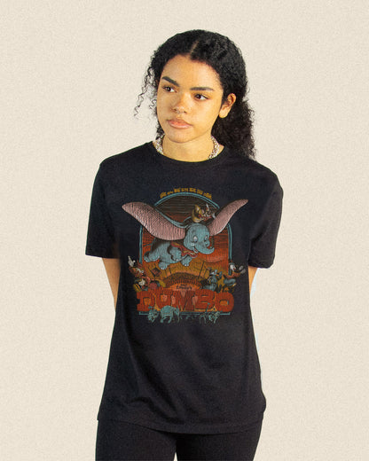 DUMBO POSTER DISTRESSED WASHED OVERSIZED TEE