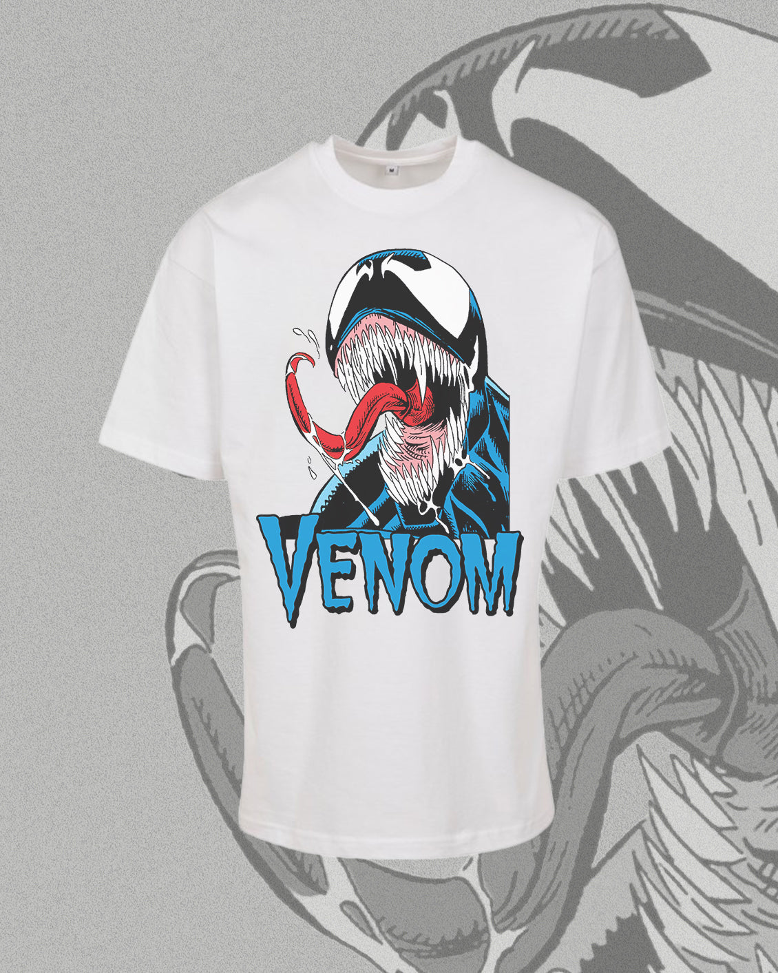 venom monster on a white tee