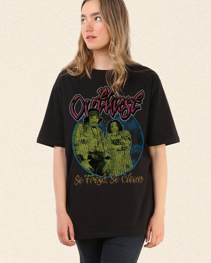 OutKast So Fresh, So Clean vintage graphic on a black tee 