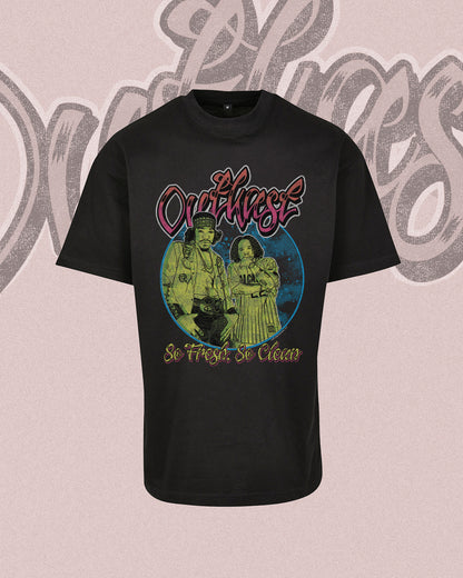 OutKast So Fresh, So Clean vintage graphic on a black tee 