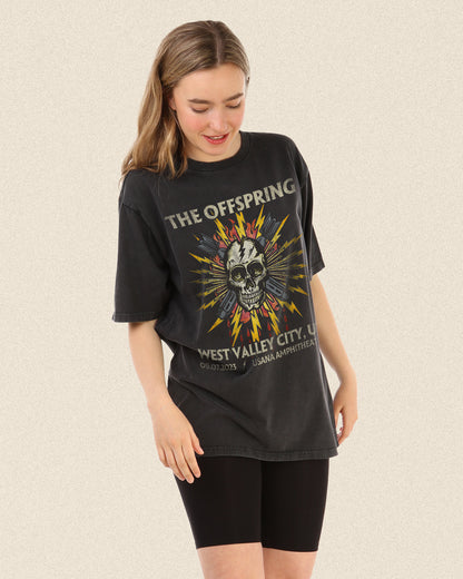 THE OFFSPRING SKULL WASHED OVERSIZED TEE