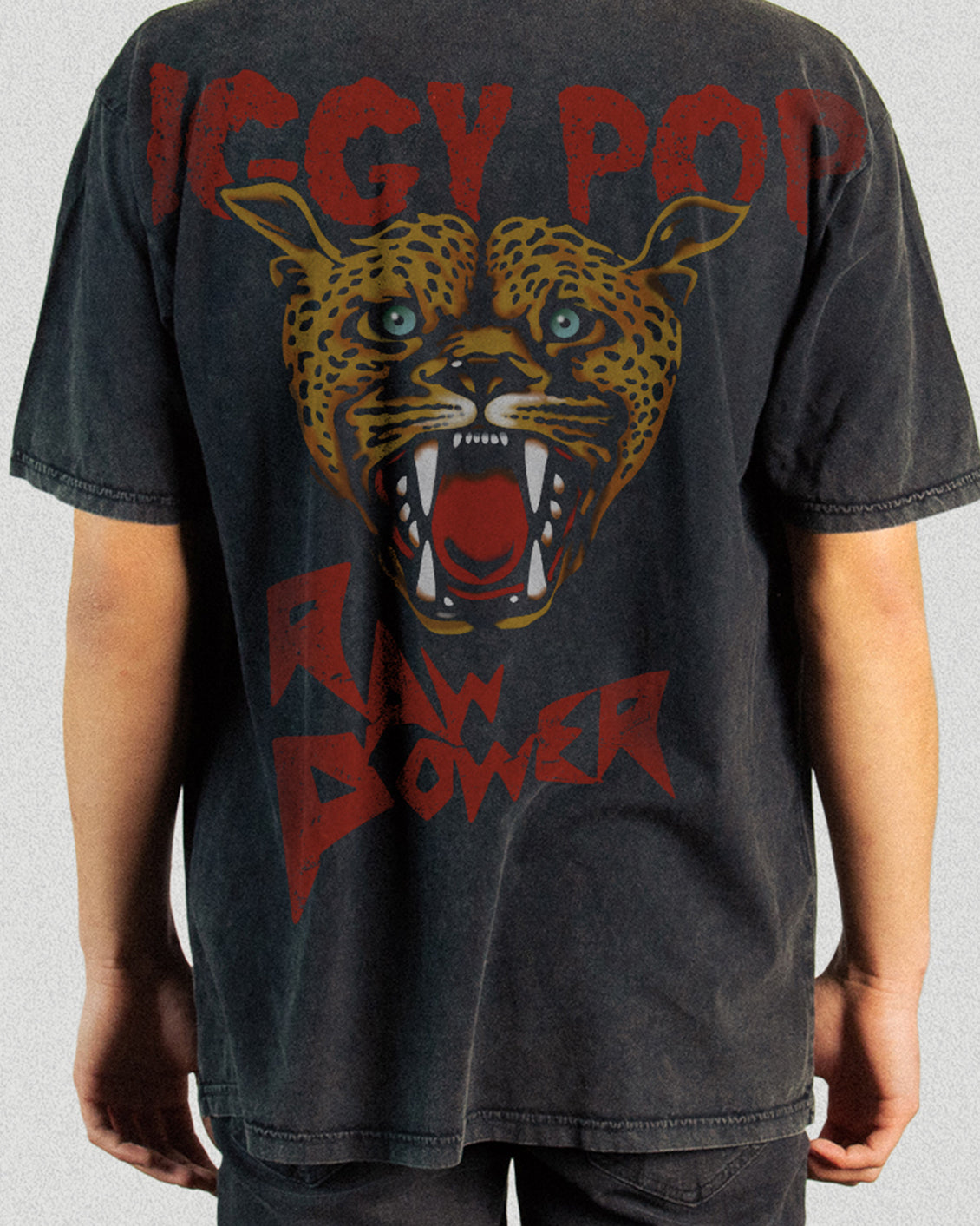 IGGY POP RAW POWER WASHED OVERSIZED TEE