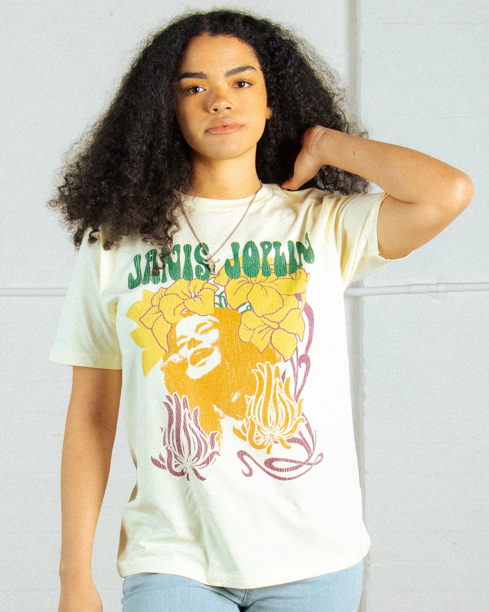 JANIS JOPLIN FLOWERS BOX TEE